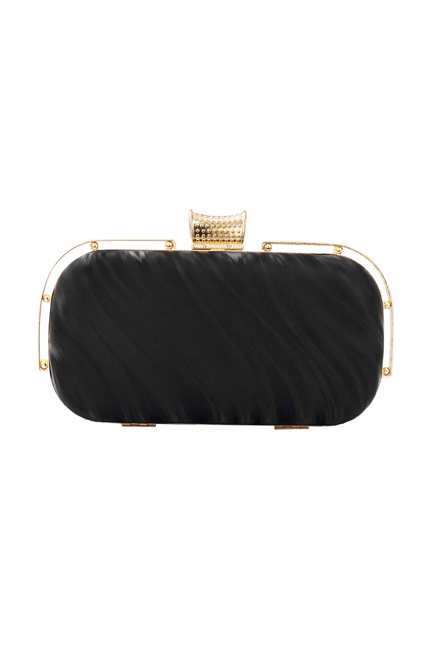Pochette in raso con diamanti Novalee