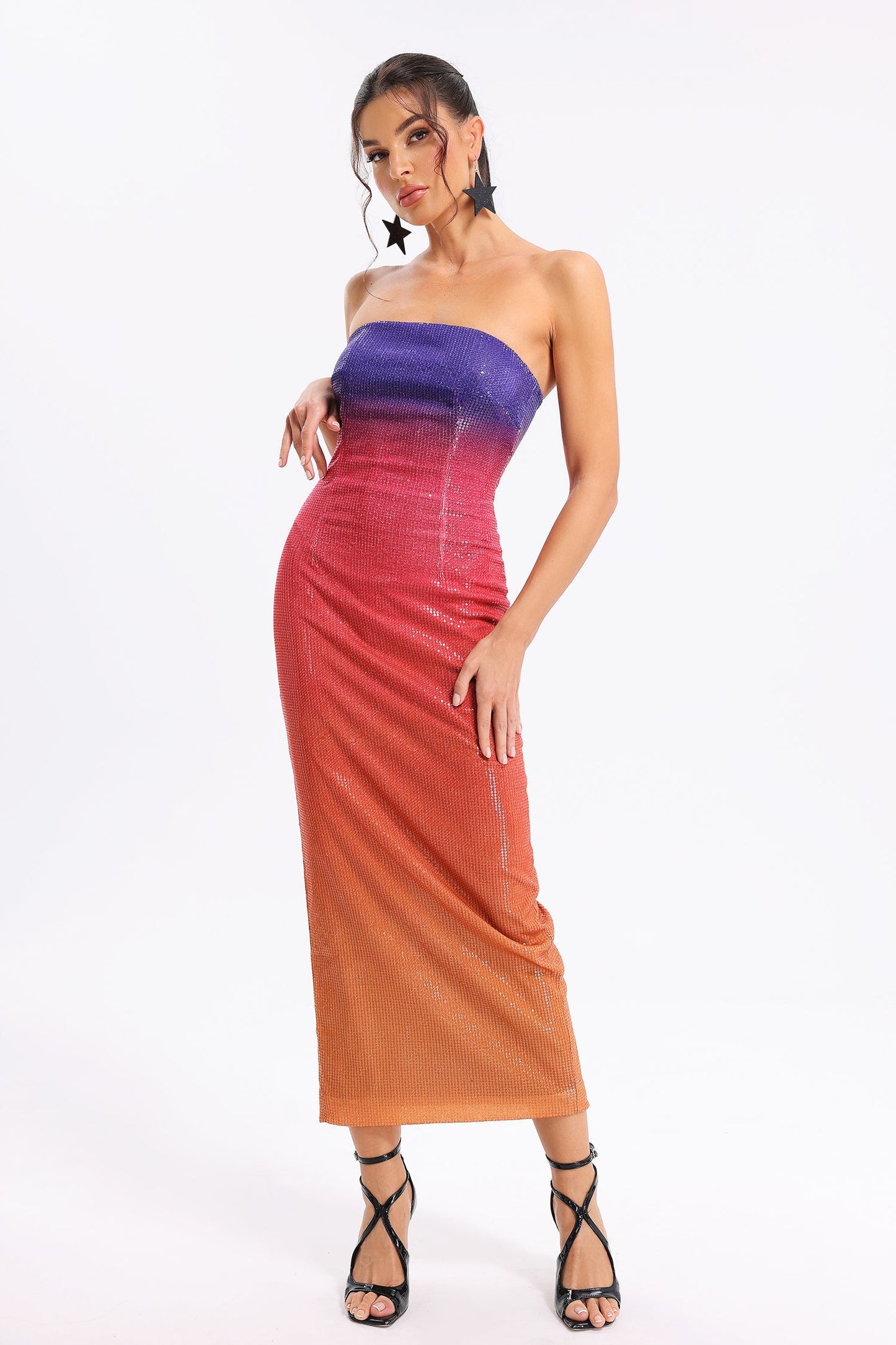Savina - Vestito con paillettes sfumate