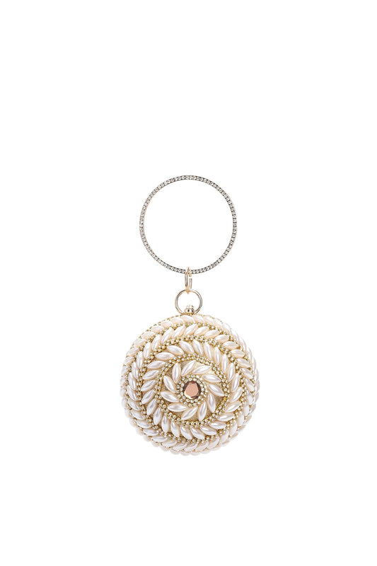 Borsa con manico circolare Devere Pearls Diamante