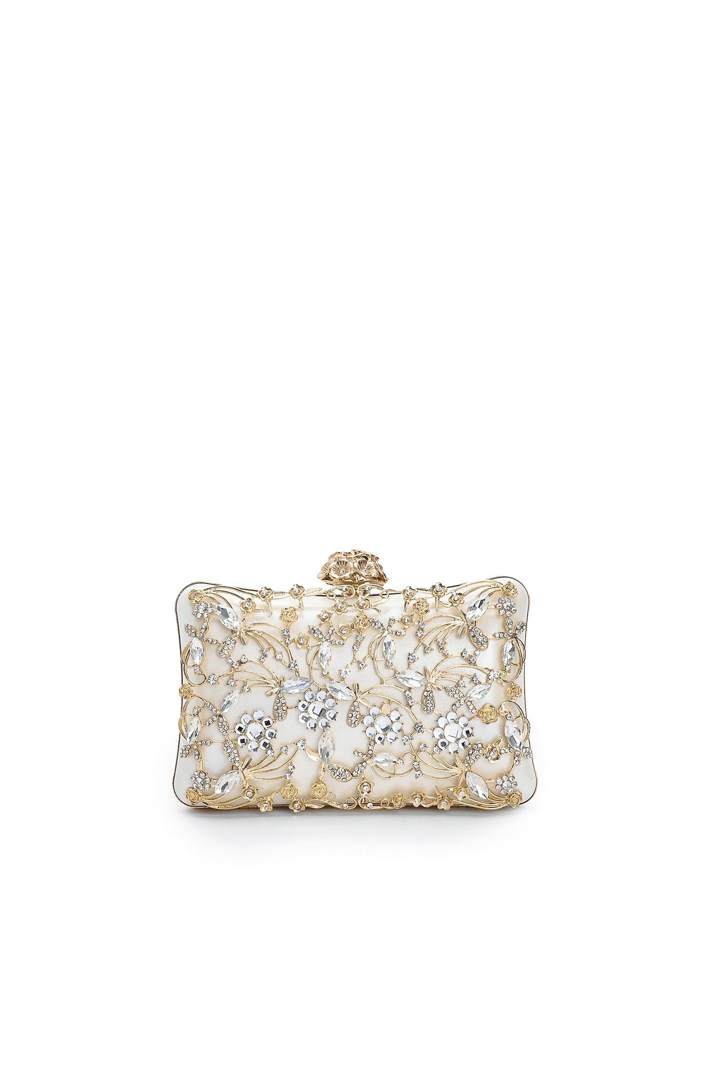 Pochette Maggie Flower con diamanti ritagliati