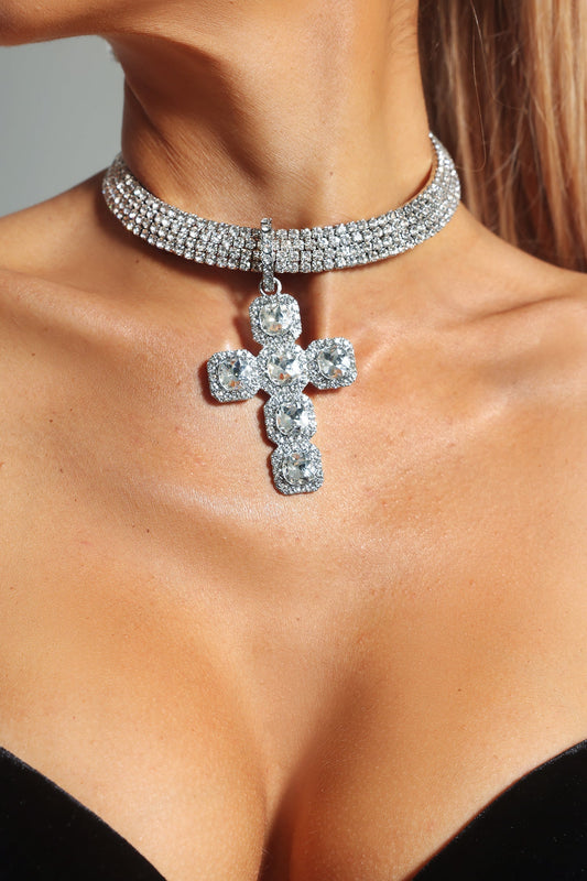 Collana con croce Sally Diamante