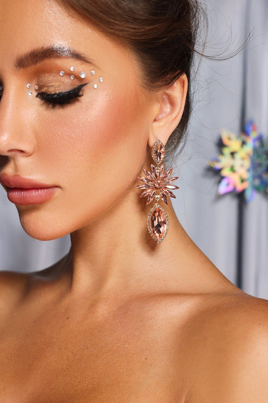 Orecchini con strass Tati - Champagne