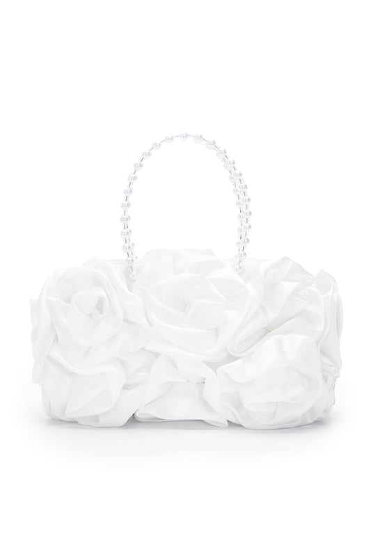 Borsa con manico in perle di fiori Vanya
