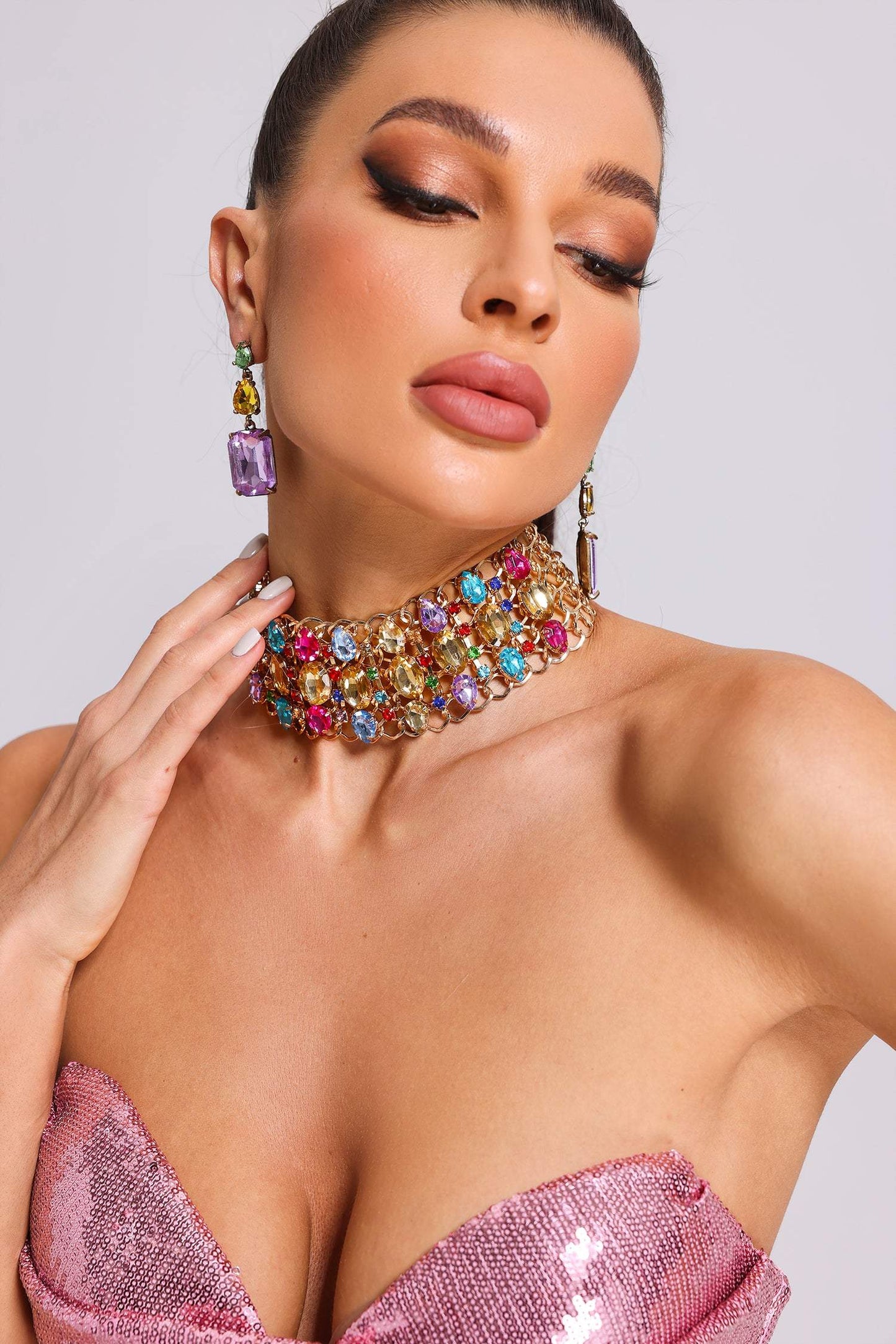 Collana Veronica con strass
