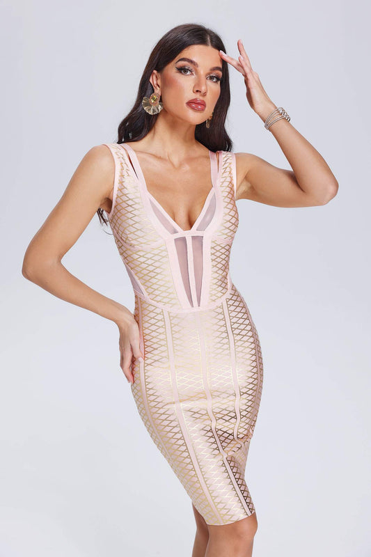Maria Bandage Midi vestito - pelle